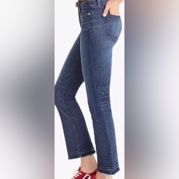 25 🔖 J. Crew Billie Demi Boot Crop Jean Denim J6300 MLA Raw Hem $168 - Picture 6 of 12
